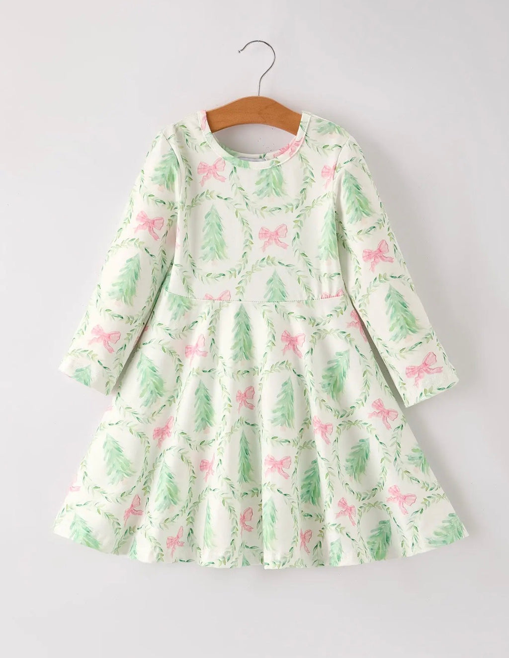 Festive Forest & Bows Twirly Dress