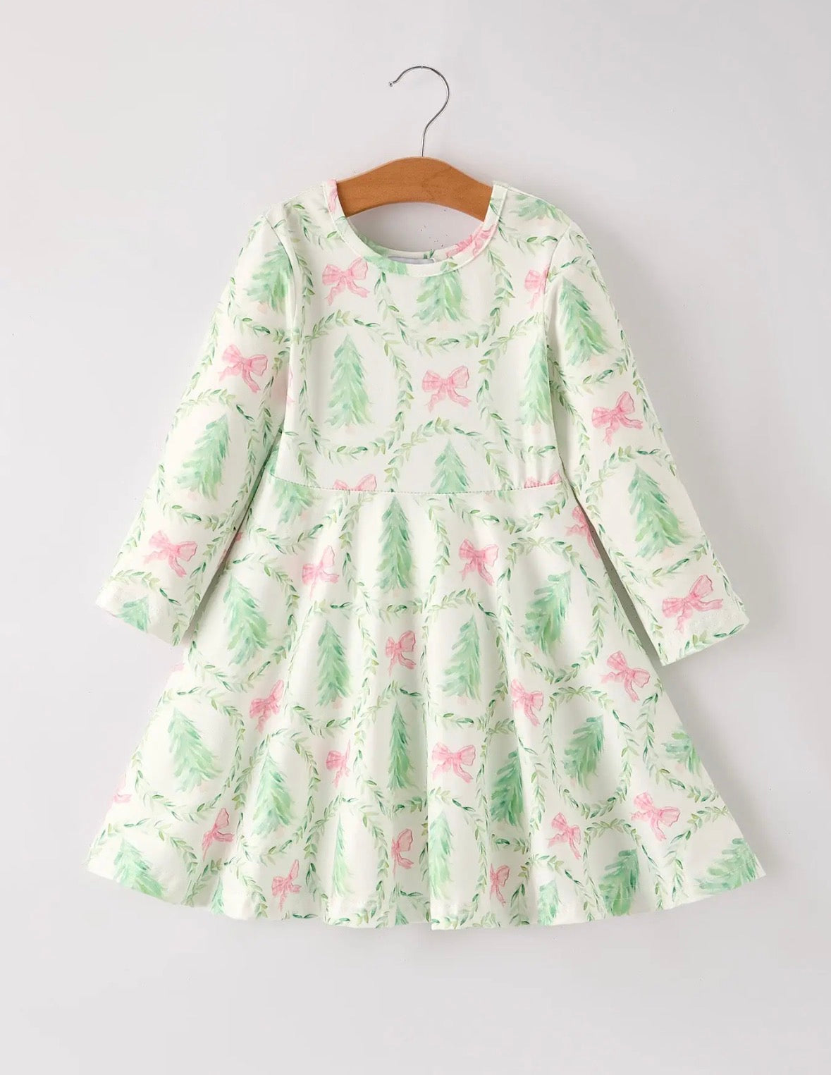 Festive Forest & Bows Twirly Dress