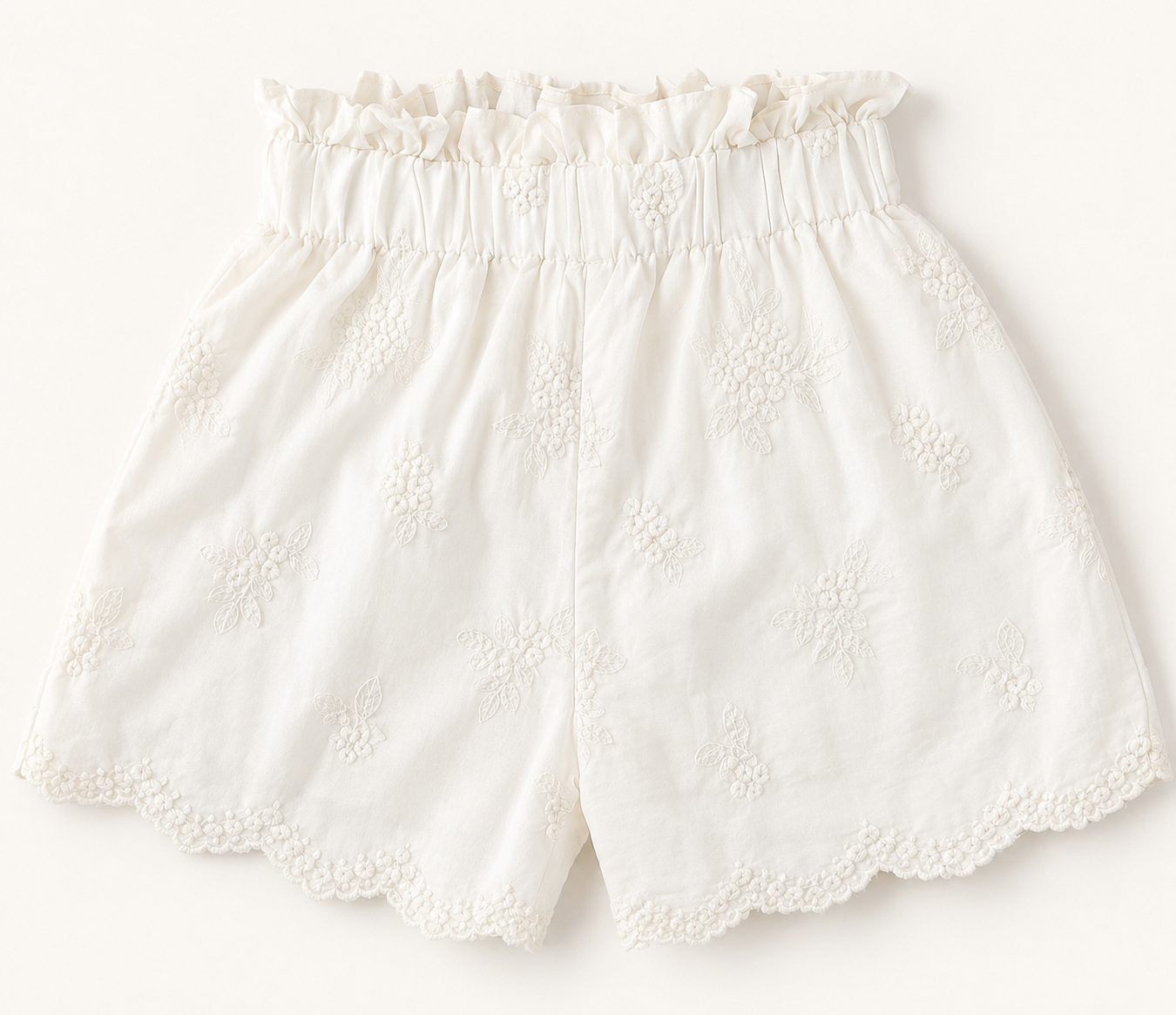 Broderie Scallop Shorts