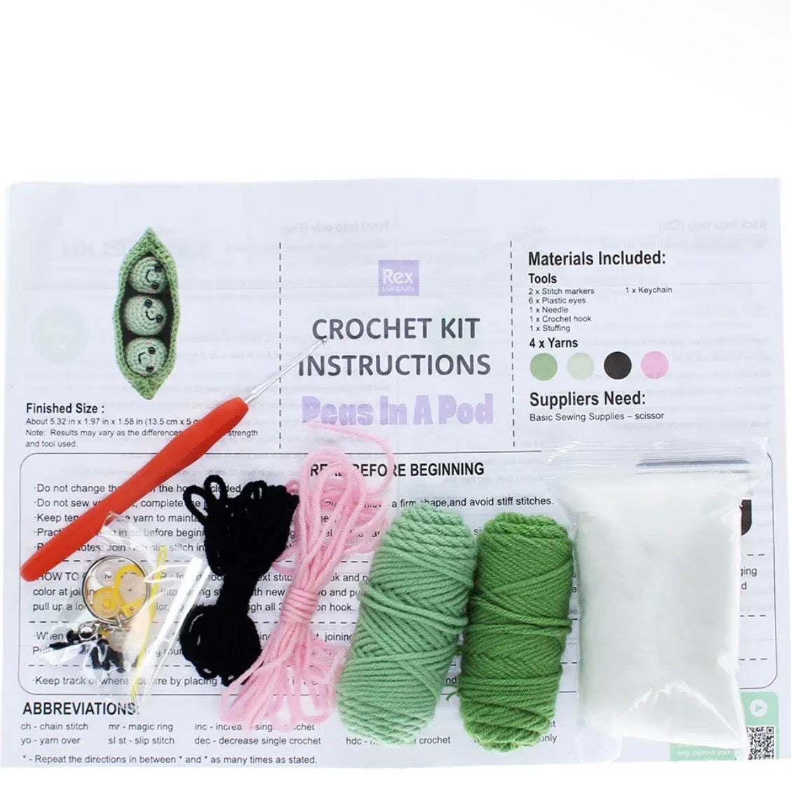 Crochet Keyring PEA POD