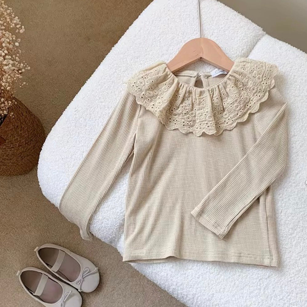 Broderie Collar Top (3 colours)