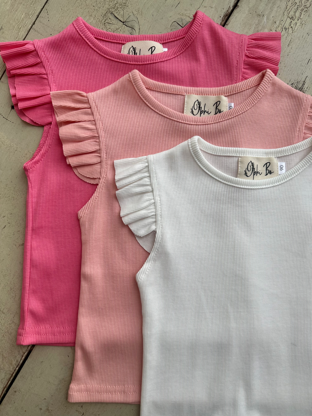 Fine ribbed Frill T-shirt