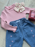 Embroidered Heart Jean