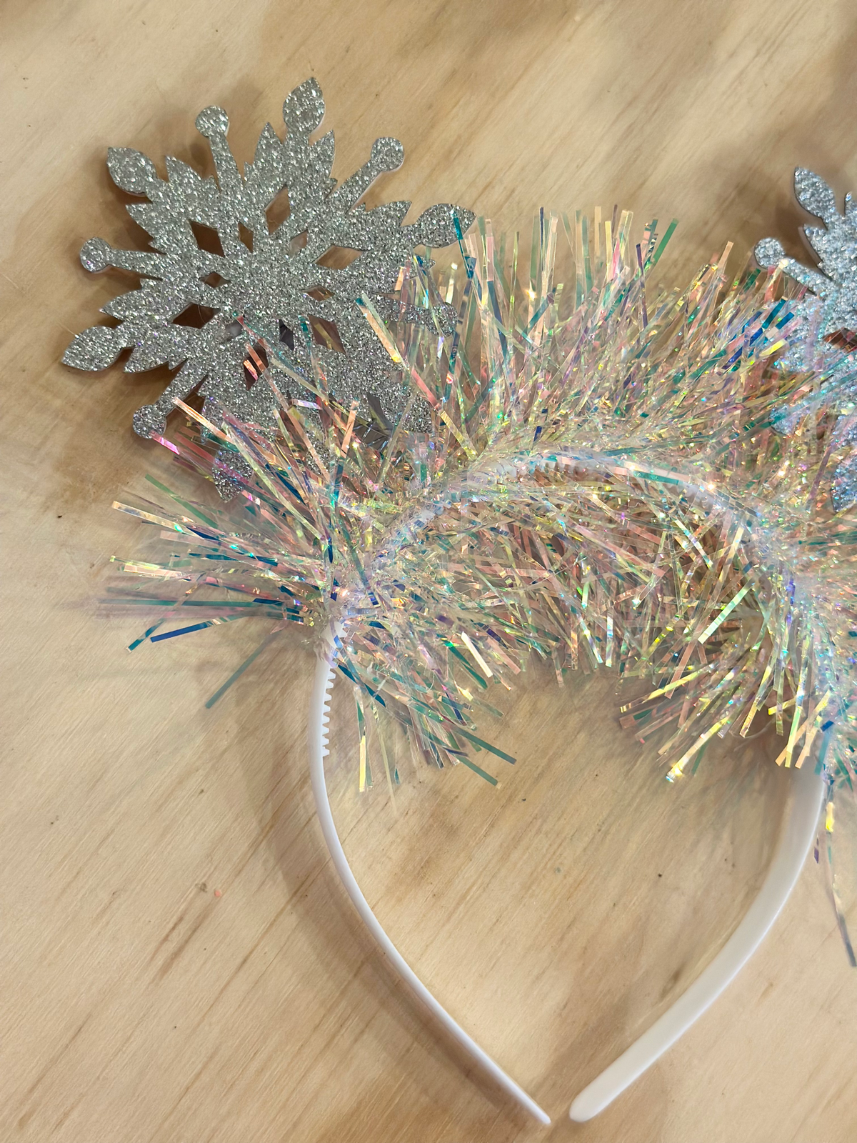 Snowflake Tinsel Headband