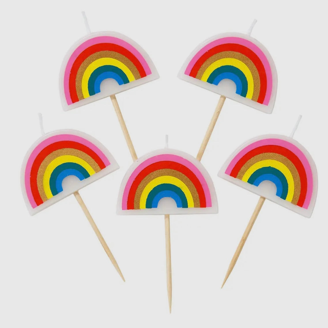 Rainbow candles