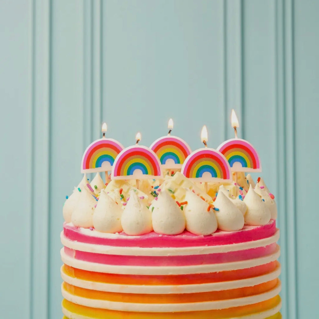Rainbow candles