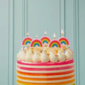 Rainbow candles