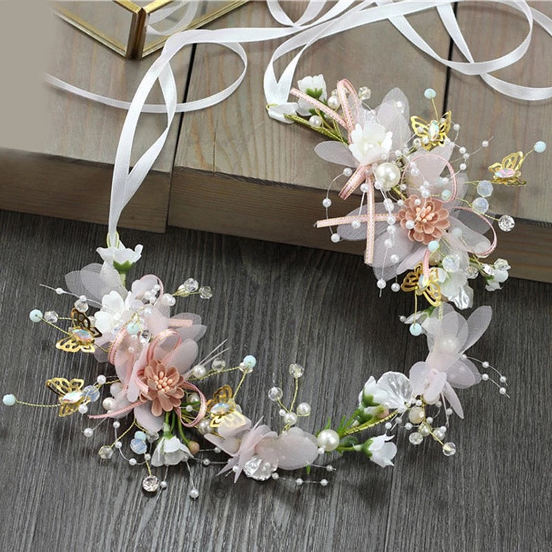 Butterfly flower crown