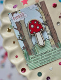 Toadstool wooden Pin Badge