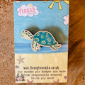 Turtle wooden Pin Badge
