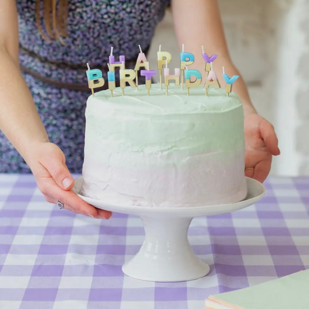 Happy Birthday candles PASTEL