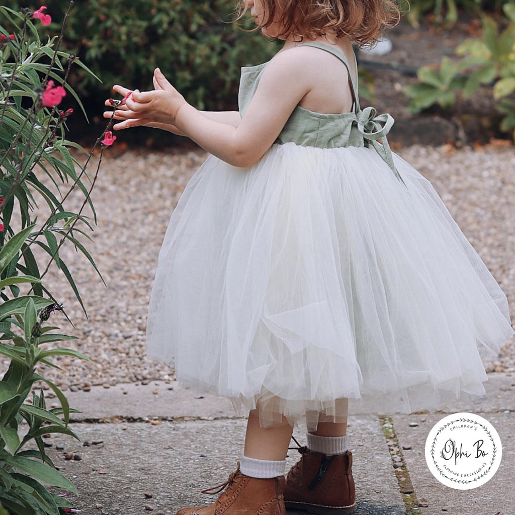 Aurora tutu dress (sage or rust)