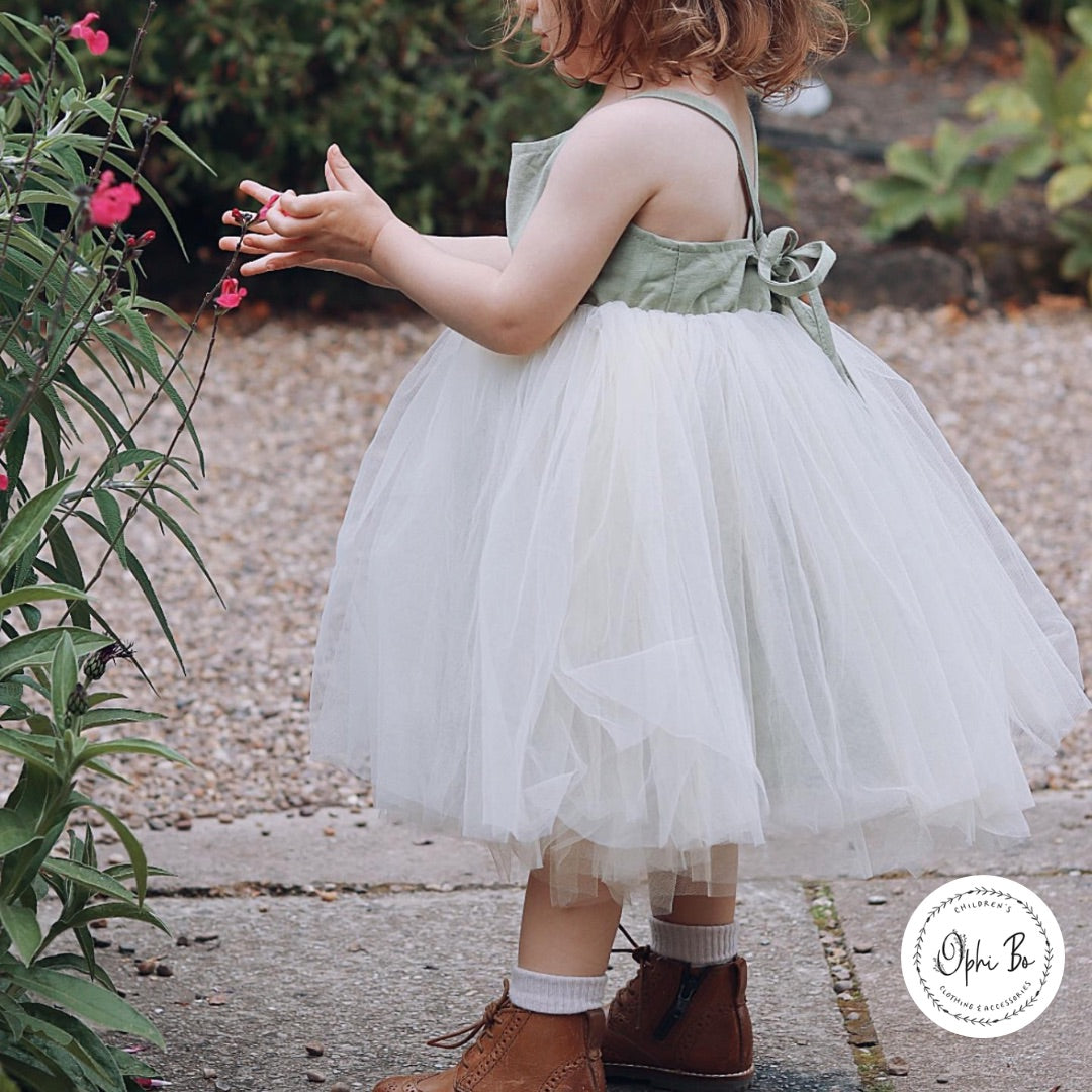 Aurora tutu dress (sage or rust)
