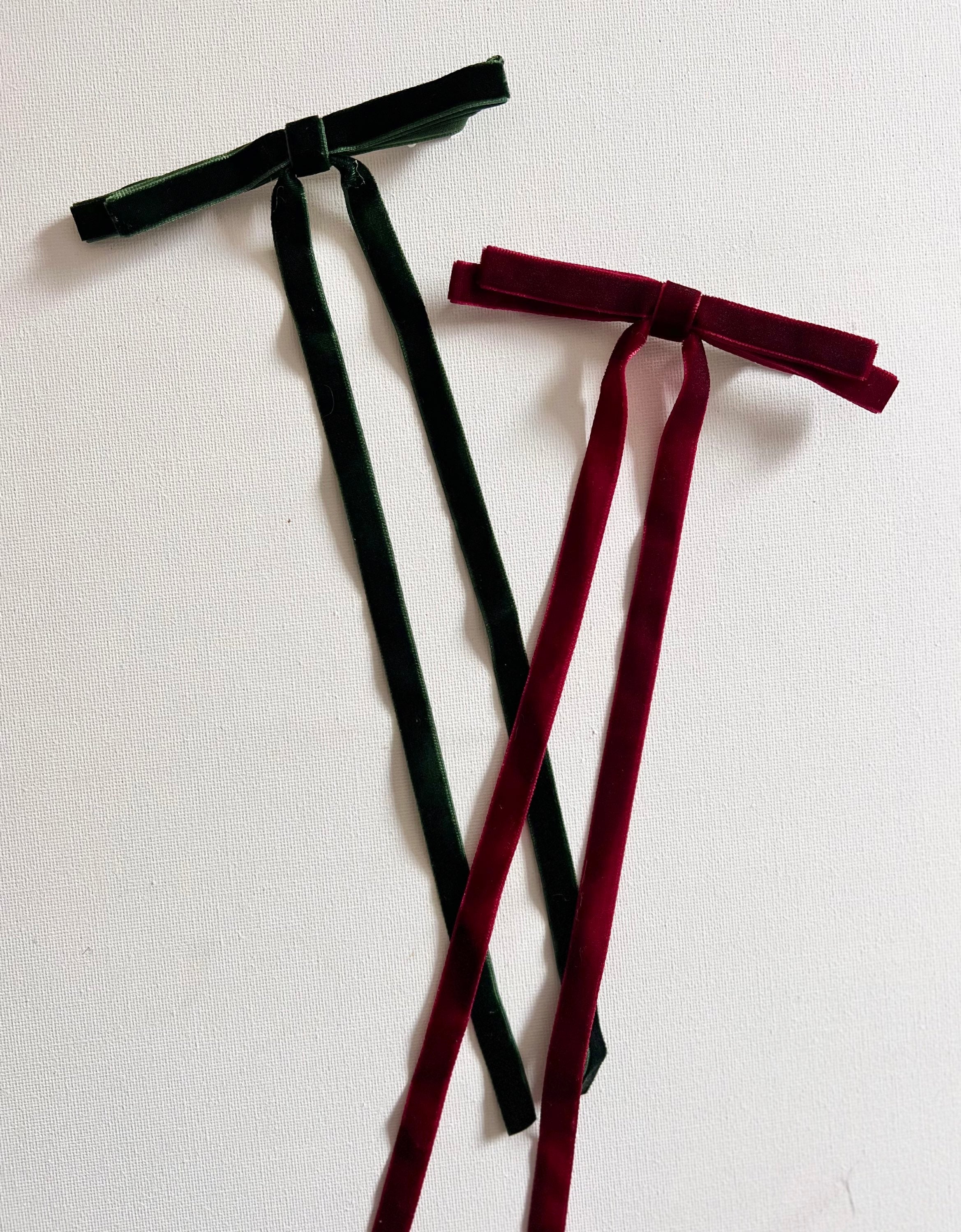 Long tail velvet ribbon