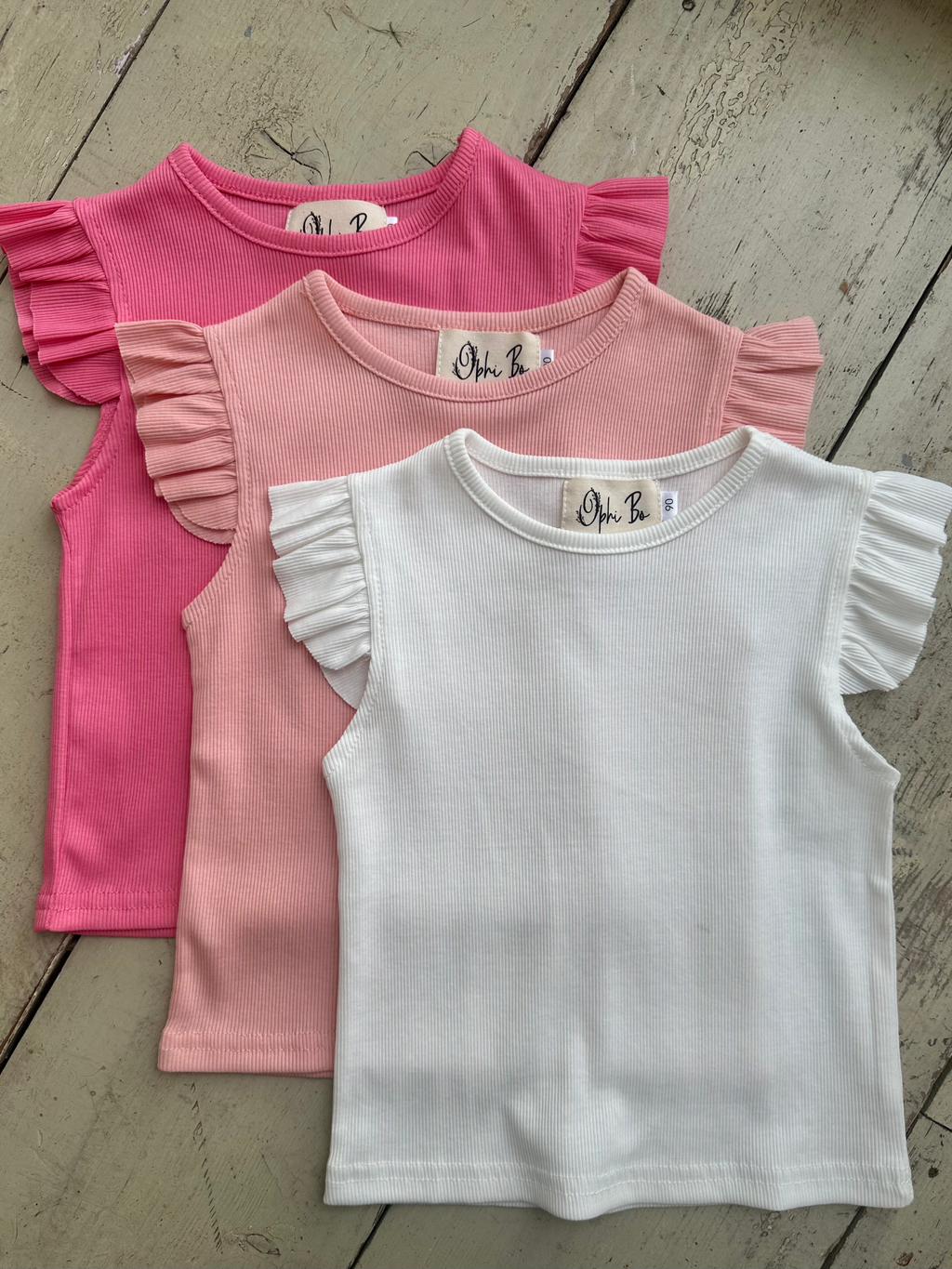 Fine ribbed Frill T-shirt