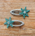 Blue Snowflake Clips