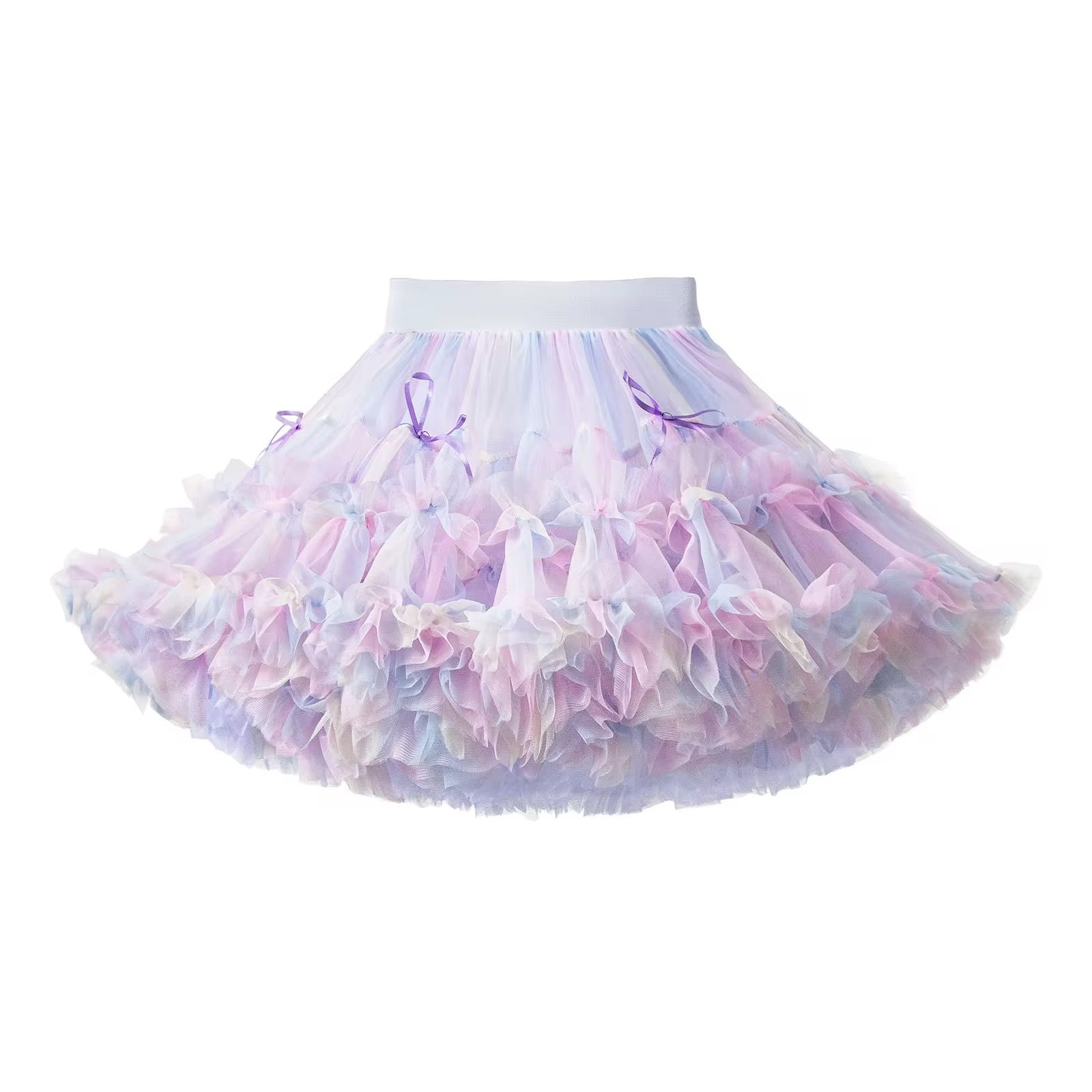 Rainbow Puff Tutu Skirt