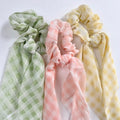 Gingham scrunchie scarf