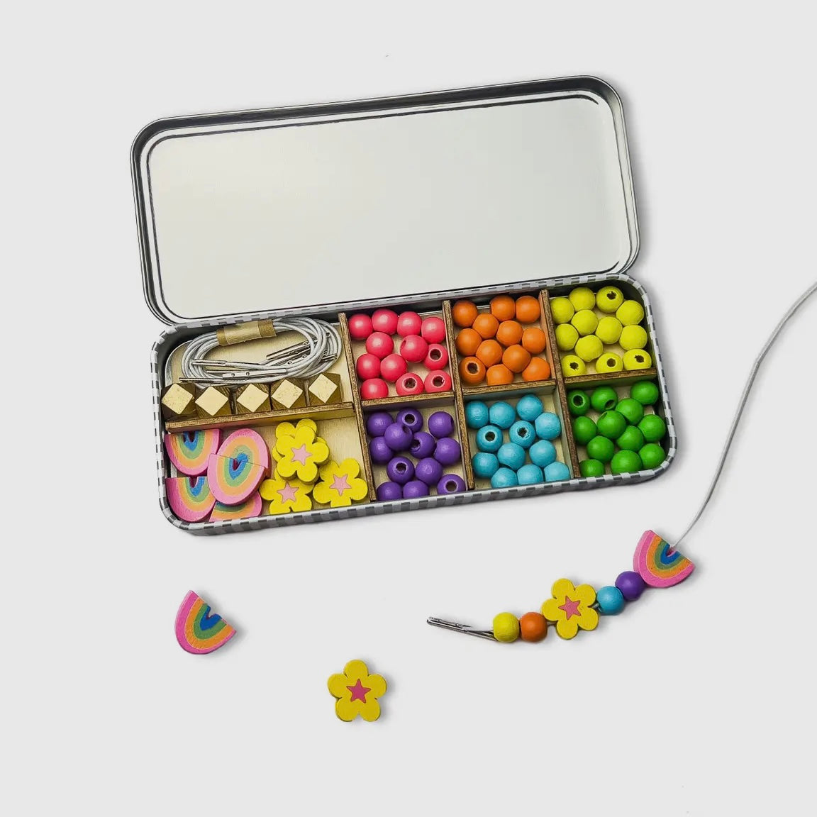 Cotton Twist Rainbow bead bracelet kit