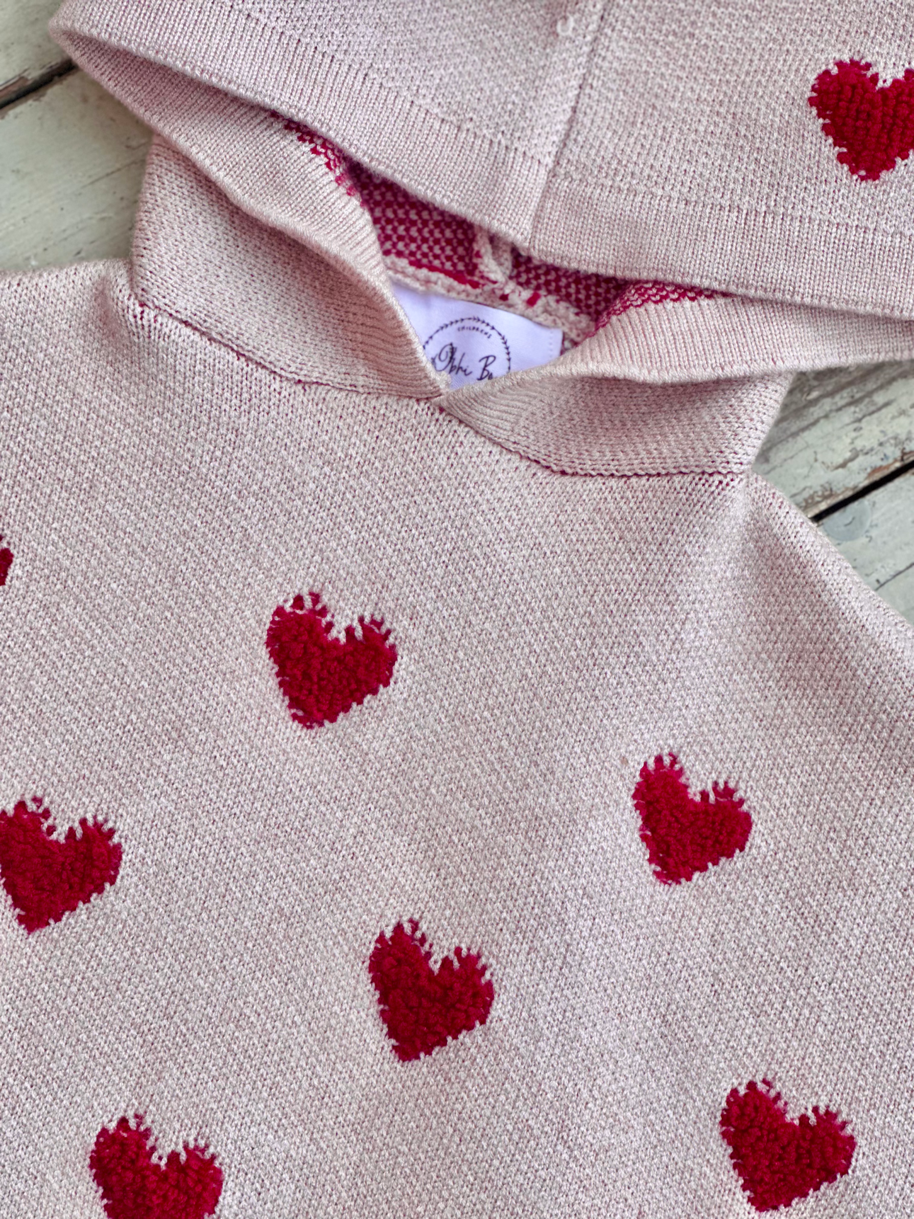 Heart Poncho Jumper