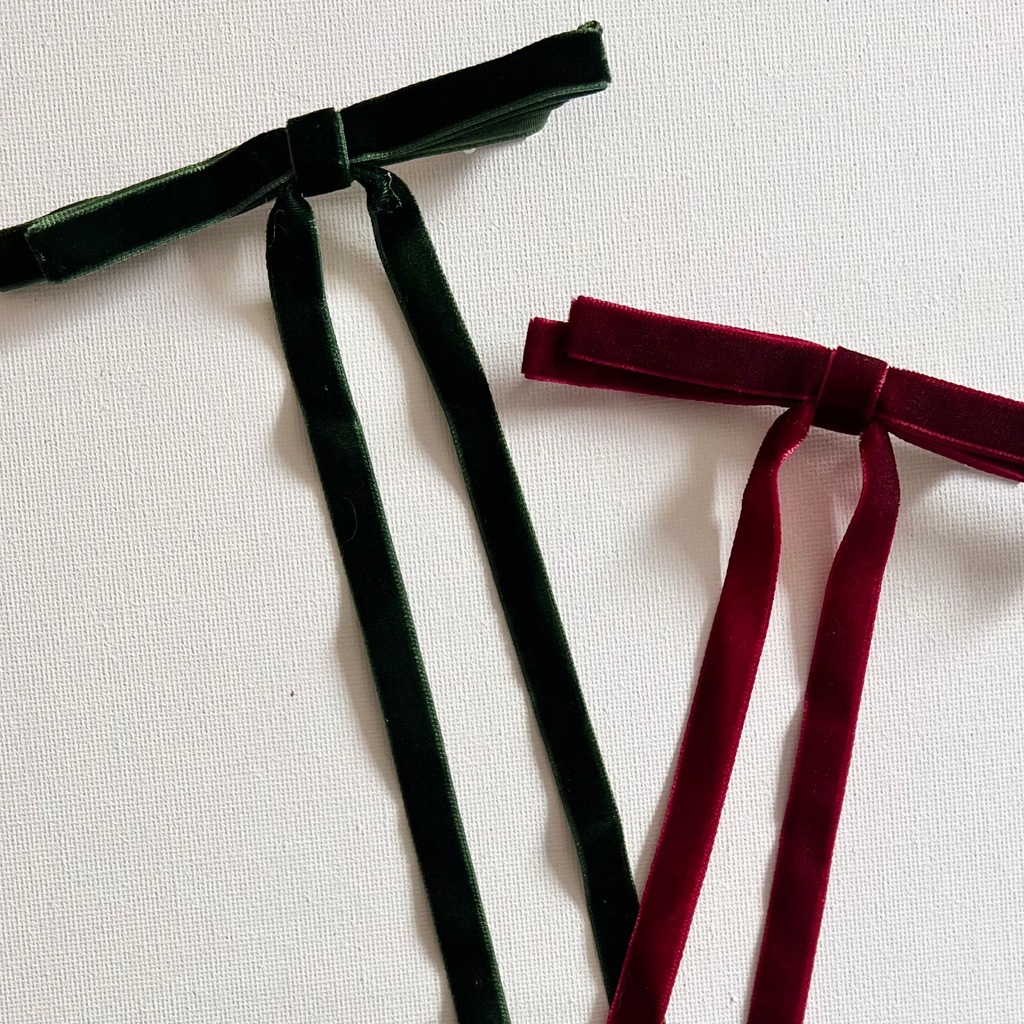 Long tail velvet ribbon