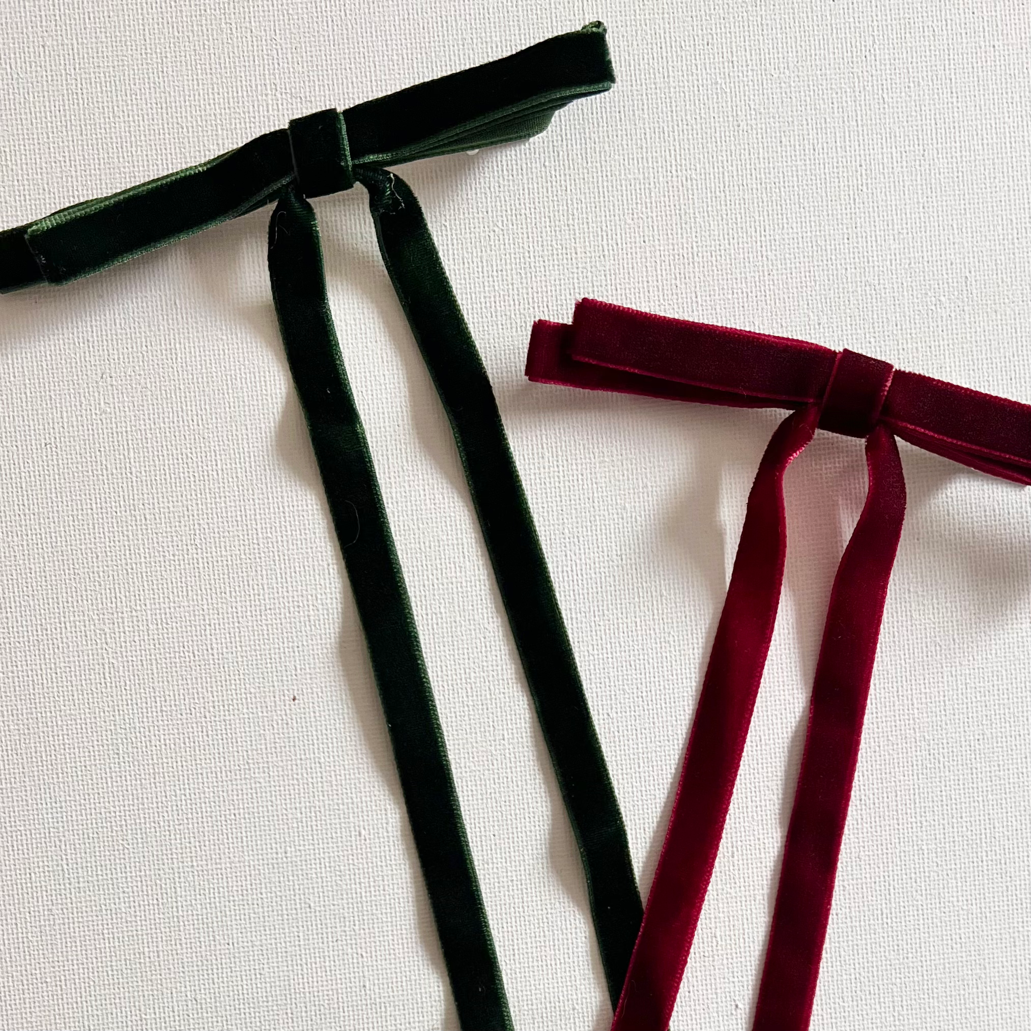 Long tail velvet ribbon