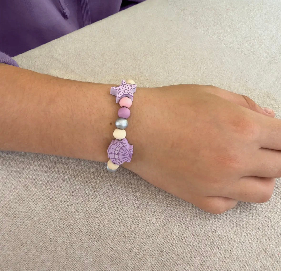 Cotton Twist Seashell bead Bracelet kit