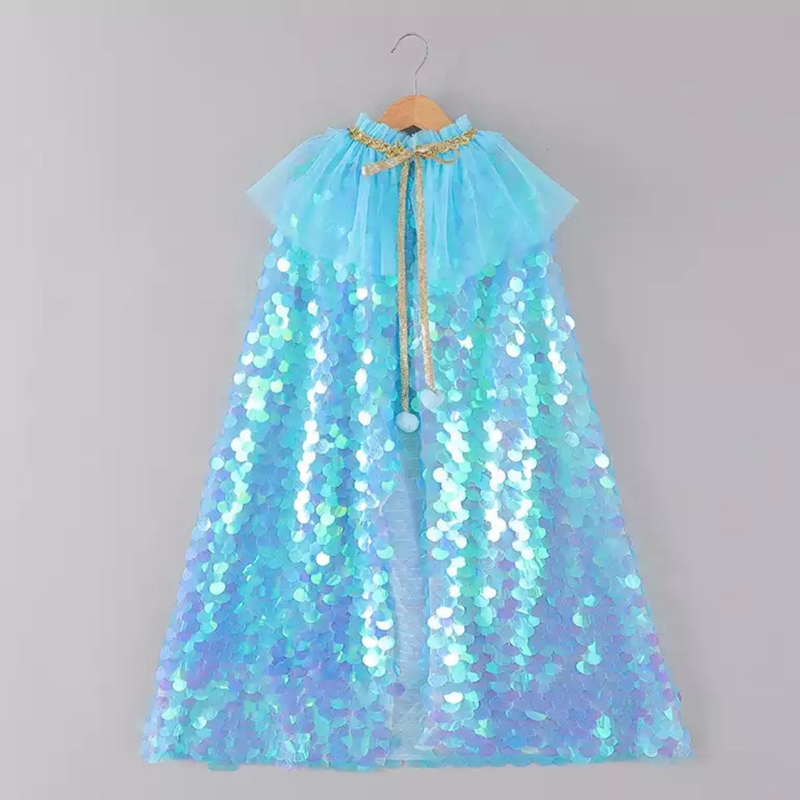 Collar mermaid cape (blue )