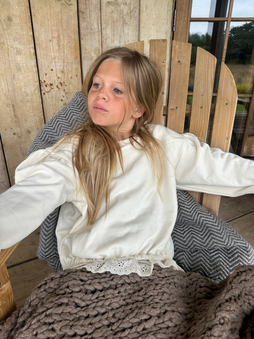 Aoife Lace Edge Sweater (two colours)