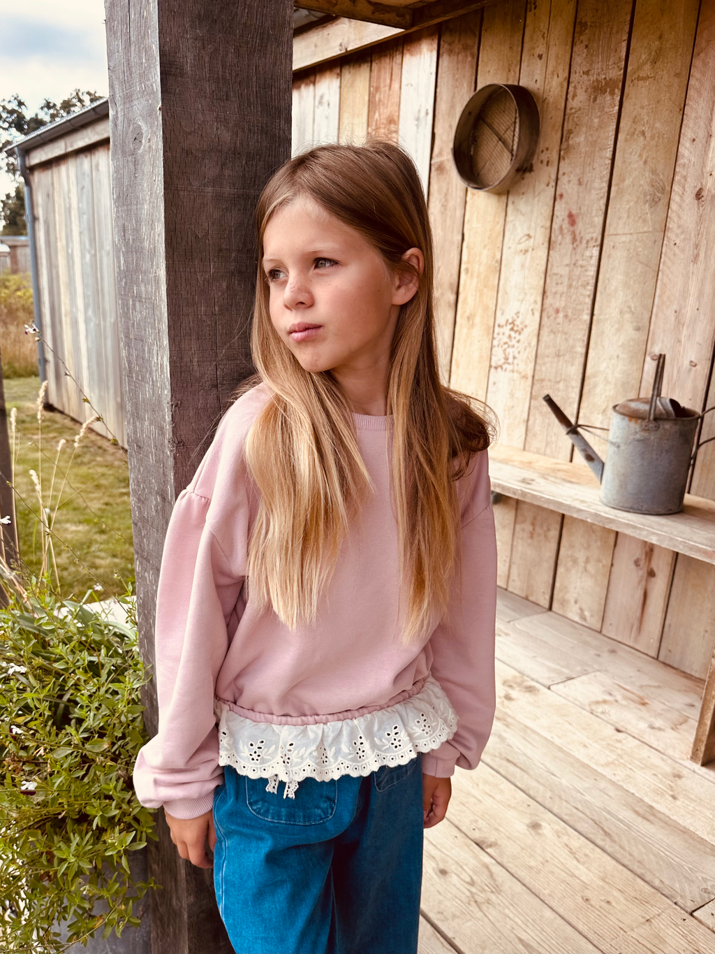 Aoife Lace Edge Sweater (two colours)