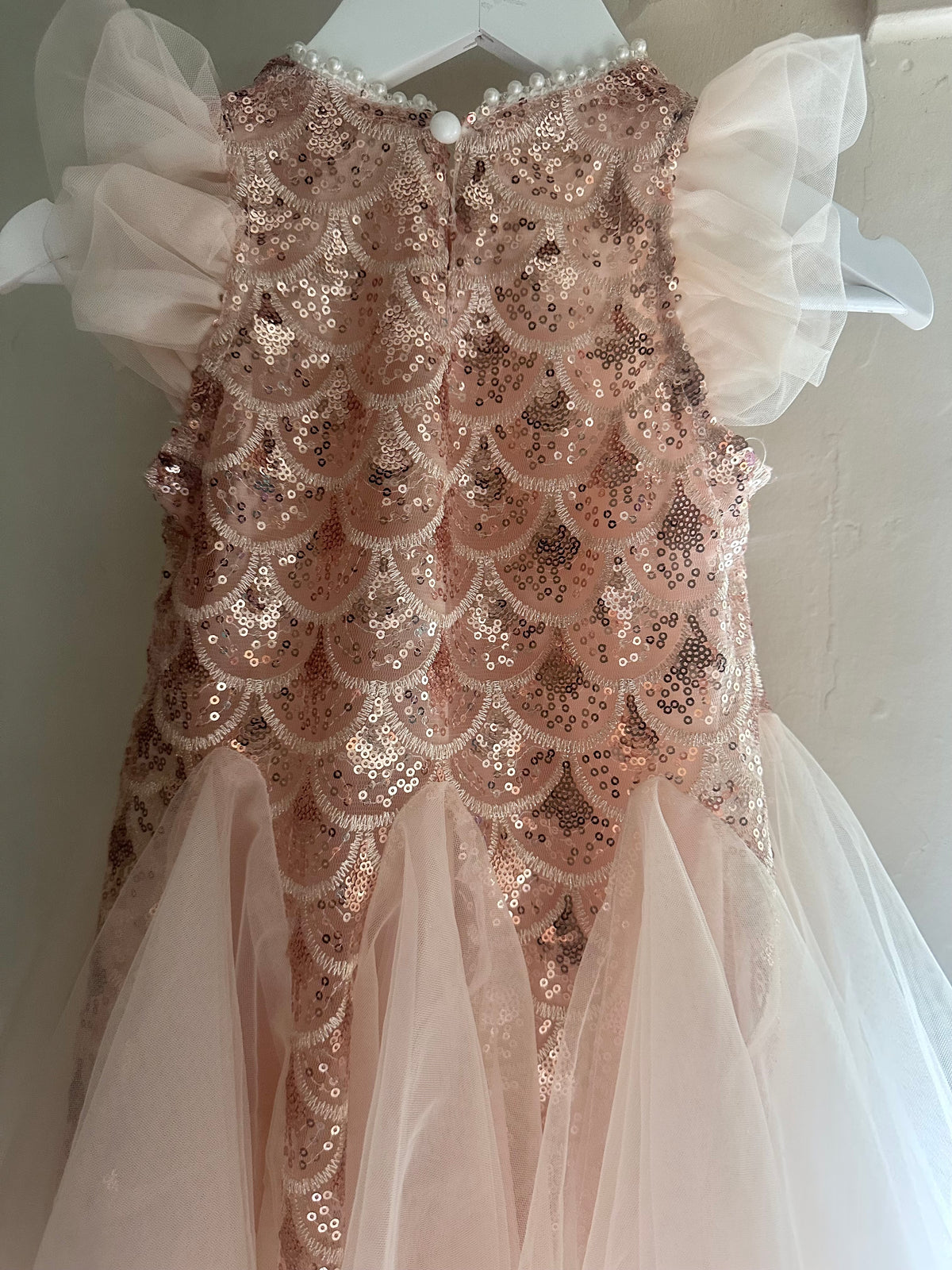 Blush Pink Scallop Shell Dress